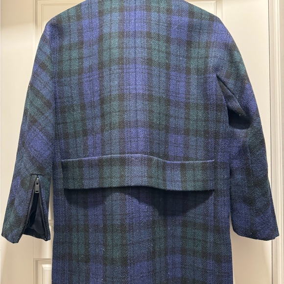 J. Crew Black Watch Plaid Coat 2P - Picture 2 of 7